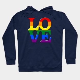 LOVE Rainbow Gay Pride LGBT Gay Rights Equality Hoodie